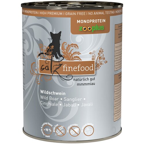 catz finefood Monoprotein zooplus 6 x 400 g - Divji prašič Cene