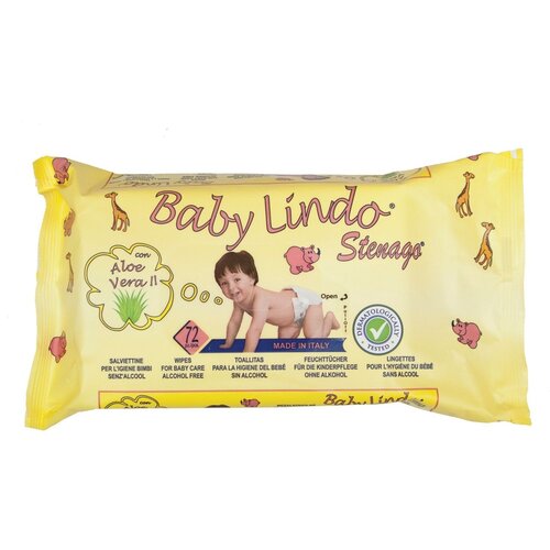 Baby Lindo vlažne maramice aloe vera 2x72kom Slike