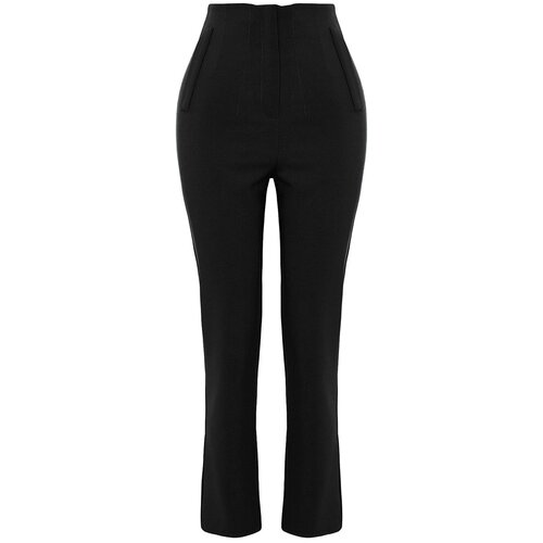 Trendyol ženske pantalone Twoss20Pl0515, crna-crna Cene