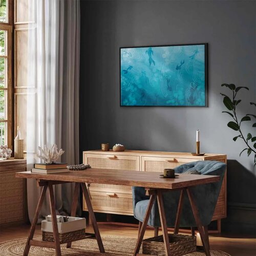  Slika - Japanese pond 90x60 U crnom drvenom okviru Slike