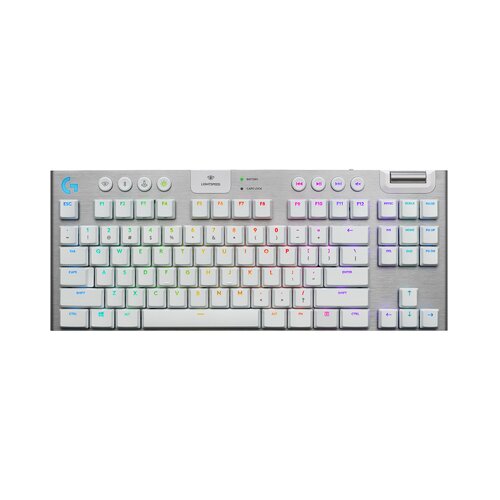 Logitech GAMING Tipkovnica G915 TKL LIGHTSPEED Wireless RGB, GL Tactile, bela, SLO g. Slike