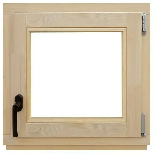 Drveni prozor bez kvake (Š x V: 60 x 60 cm, DIN desno, Natur)