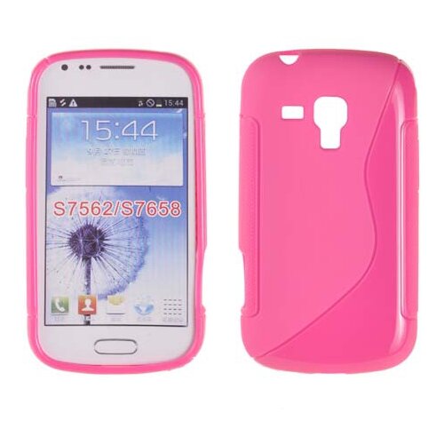  S silikonski ovitek Samsung Galaxy S Duos S7562, Trend S7560, Trend Plus pink Slike