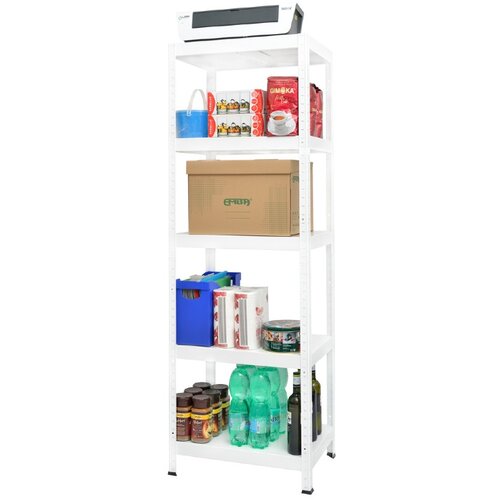 Metalni Kovinski regal Drumy 130 (v 180 x š 100 x g 40 cm, nosilnost: 130 kg/polico) Cene