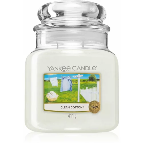 Yankee Candle Clean Cotton dišeča svečka 411 g unisex