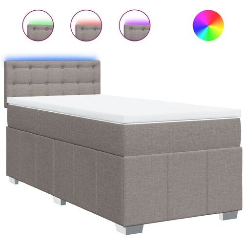 Maison Chic Box spring postelja - Vzmetna postelja z vzmetnico taupe 90x190 cm blago SL17399, (21883522) Cene