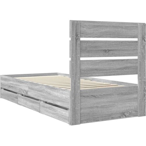  Okvir za krevet Siva Sonoma 75 x 190 cm Inženjersko Drvo - Sivi hrast sonoma 75 x 190 cm Slike