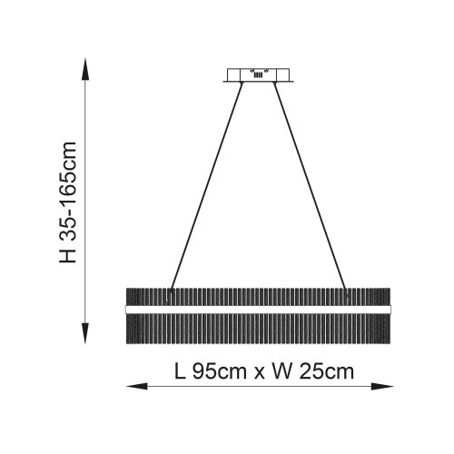  Endon 107109 - LED luster na sajli LED/47W/230V 3000K sjajni hrom Slike
