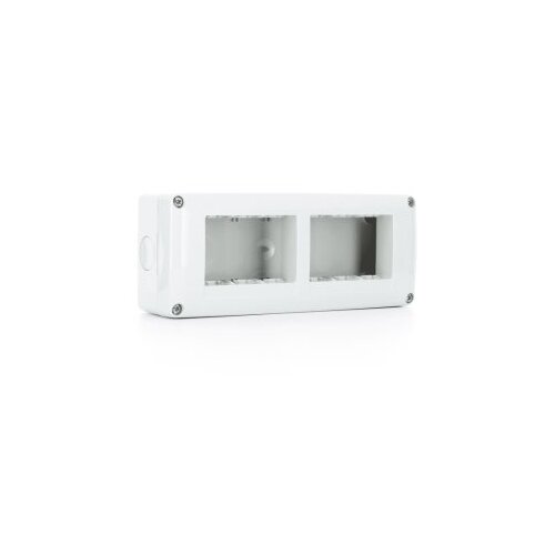GEWISS GW27005 za&amp;scaron;tićeno kući&amp;scaron;te za sistemske uređaje - horizontalno vi&amp;scaron;estruko - 6 banda - modul 3k2 - ral 7035 siva - ip40 Slike