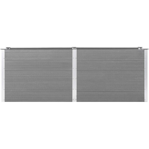  Vrtna posuda za sadnju 250 x 50 x 91 cm WPC siva Slike