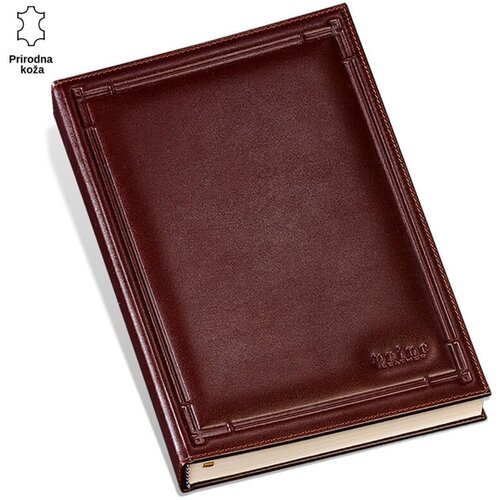 PRINC LEATHER Kožni rokovnik, A4, Braon Cene
