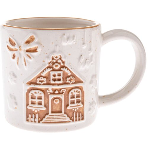 Dakls Bijela keramička šalica s božićnim motivom Christmas cottage – Cijene