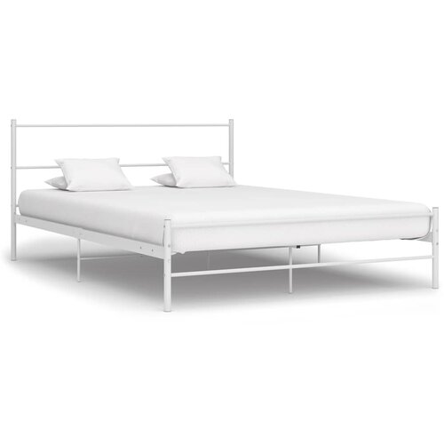  Okvir za krevet bijeli metalni 140 x 200 cm Cijene