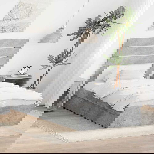 VidaXL Krevetna konstrukcija s ladicama Betonski sivi 90 x 190 cm Slike