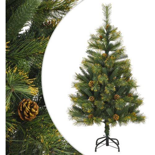 vidaXL Umjetno božićno drvce sa &scaron;arkama i &scaron;i&scaron;kama 120 cm - 120 cm 1 Osnovni 1 Cijene