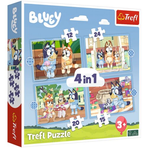 Puzzle 4u1 Bluey i njegov svijet Trefl 34637 Cijene