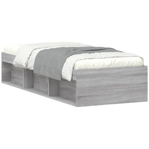 Maison Chic Posteljni okvir - Enojna postelja - Postelja za odrasle siva sonoma 75x190 cm-J15259, (21769975) Cene
