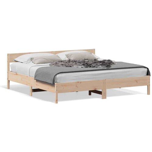  Okvir kreveta s uzglavljem 200 x 200 cm od masivne borovine Slike