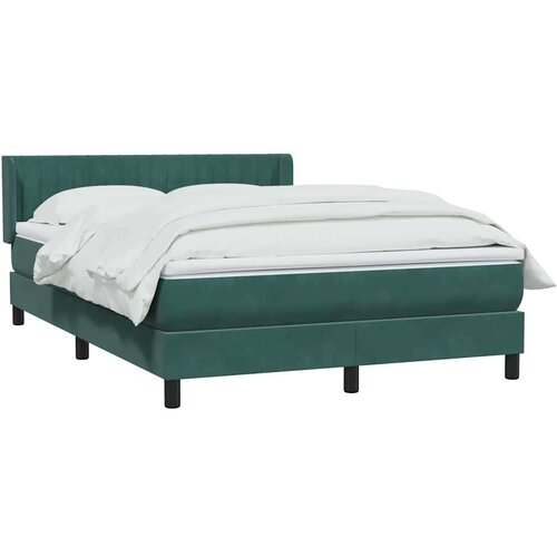 Box Spring krevet s madracem tamno zeleni 160x220 cm bar&amp;scaron;un - Tamnozelena 160 x 220 cm Okomite pruge Slike