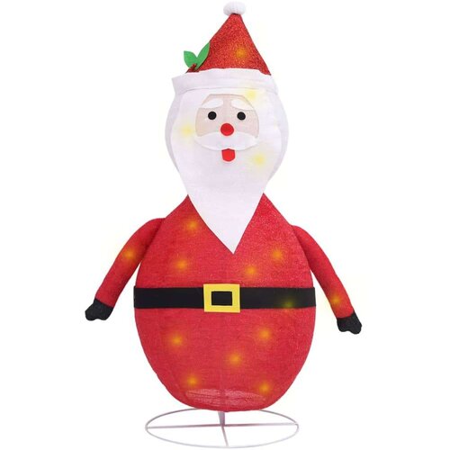 VidaXL Ukrasna božićna figura Djeda Mraza LED luksuzna tkanina 90 cm Slike