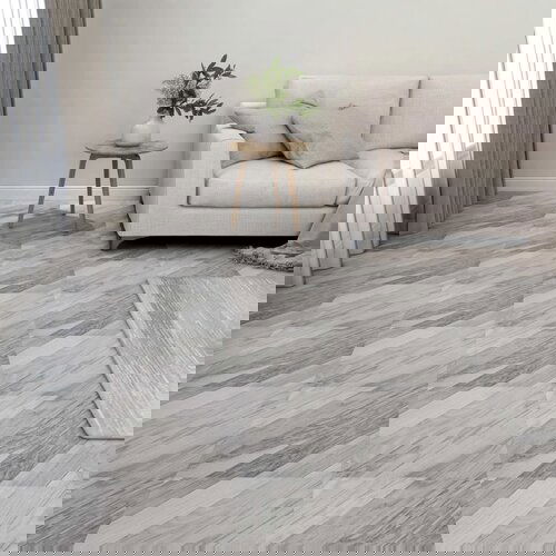 vidaXL Samolepilne talne plošče 20 kosov PVC 1,86 m² sive črtaste Cene