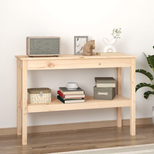 vidaXL Konzolna mizica 110x40x75 cm trdna borovina Cene