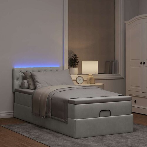 VidaXL Okvir za krevet s madraca svjetlosivi 80x200 cm bar&amp;scaron;unasti Slike