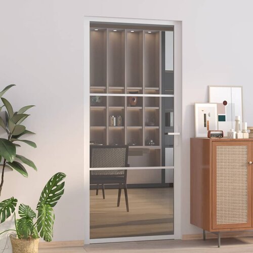  Unutarnja vrata 93 x 201,5 cm Bijela od ESG stakla i aluminija Cijene