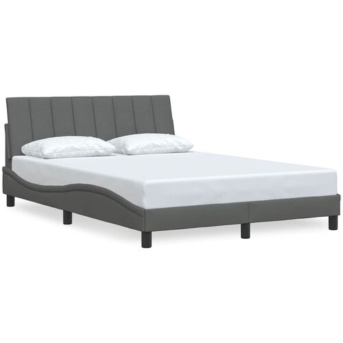 Maison Chic Posteljni okvir - Dvoposteljna postelja - Zakonska postelja brez vzmetnice temno siv 140x190 cm blago-J12918, (21775866) Cene
