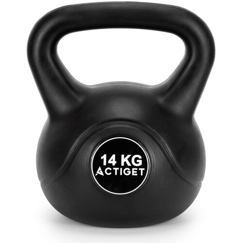 springos Kettlebell za vadbo, 14 kg utež, kettlebell za treniranje ABS, črna žoga, (5000136411) Cene