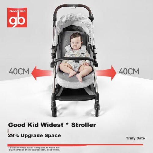  Gb Ki&amp;scaron;obran kolica za bebe E5011 Baixuesha, Srebrne boje Slike