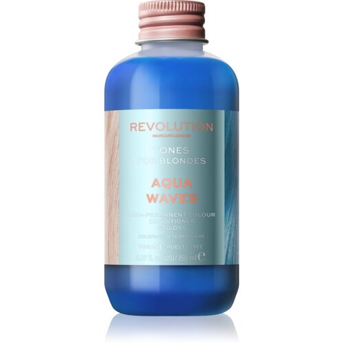 Revolution Haircare Tones For Blondes balzam za toniranje za plavu kosu nijansa Aqua Waves 150 ml Slike