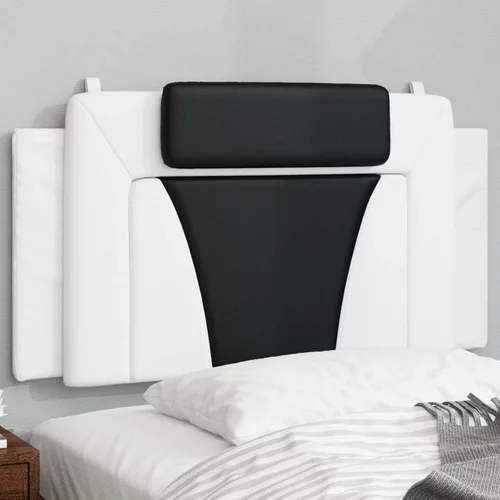Jastuk za uzglavlje bijelo-crni 100 cm od umjetne kože
