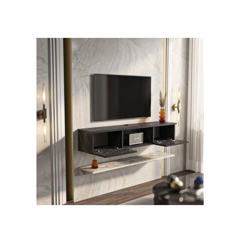 Hanah home Hanah Kućna TV komoda Elia, 140x25,6x32 cm, Crna Slike