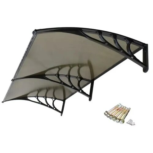 Nadstrešnica Aluminijumska 240x120cm Crna Bronza 5mm Cene