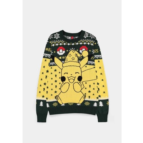 Difuzed POKEMON - PIKACHU MO&Scaron;KI BOŽIČNI PULOVER - 2XL VELIKOST Cene