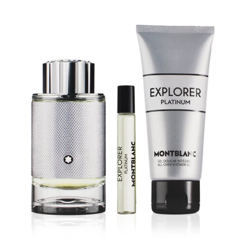 Montblanc Explorer Platinum poklon set (parfemska voda 100 ml + gel za tu&scaron;iranje 100 ml + putni sprej 7,5 ml) Cijene