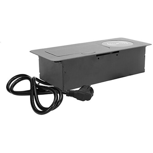 Mitea_Electric MEPN1216USBWirelessC1 15m crna POPUP name&scaron;tajska priključnica sa Wireless punjačem 15W USB TipATipC 5V 21A 10W 16A 250V3600W 3x15mm2 Cene