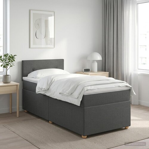  Boxspring krevet s madracem Tamnosiva 80 x 200 cm Tkanina Cene
