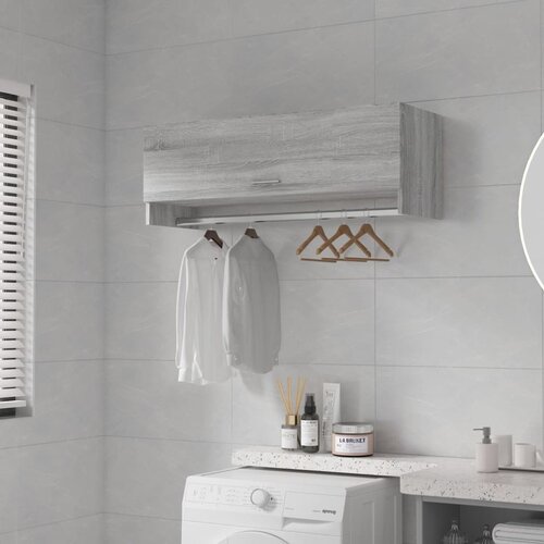 vidaXL garderobna omara siva sonoma 100x32,5x35 cm konstruiran les Cene