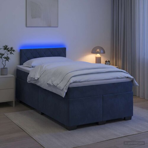  s box springom, madracem i LED-om Tamnosiva 120 x 200 cm Cene
