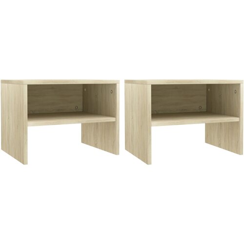  Noćni ormarići 2 kom boja hrasta 40x30x30 cm konstruirano drvo Cijene
