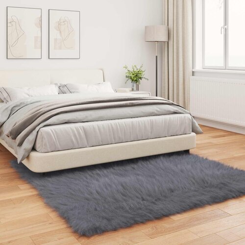  Tepih od umjetne ovčje kože TAFALLA Antracit 120 x 120 cm Slike