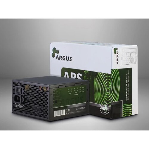 InterTech PSU Argus APS-420W12cm fan, Mainboard 20+4PinPCI-Express 6+2Pin, 3x SATA, 1x Floppy Slike
