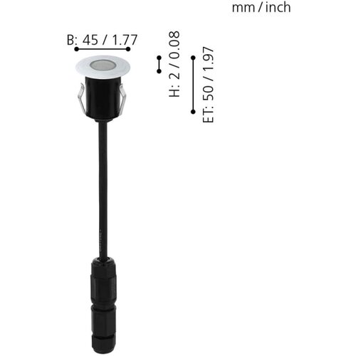 Eglo Tronto spoljna ugradna lampa podna, 1w, srebrna Cene