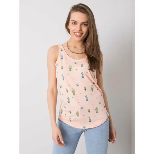 Fashion Hunters SUBLEVEL Salmon top with print