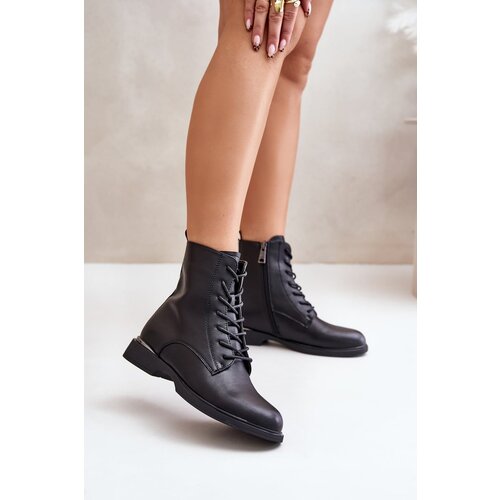 Kesi Workery Ankle Boots Women&amp;#039;s Insulated Natural Leather Vinceza Black Slike