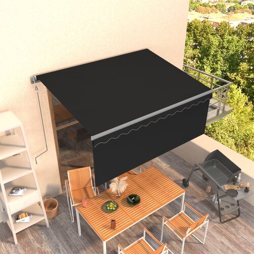 VidaXL automatska tenda na uvlačenje s roletom 3 x 2,5 m antracit Slike