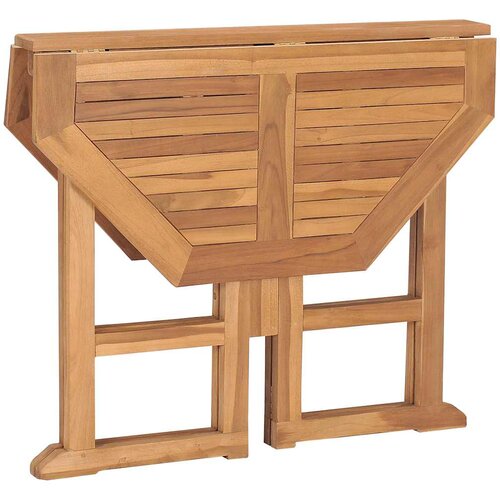  Sklopivi vrtni blagovaonski stol 90x90x75 cm masivna tikovina Smeđa Slike