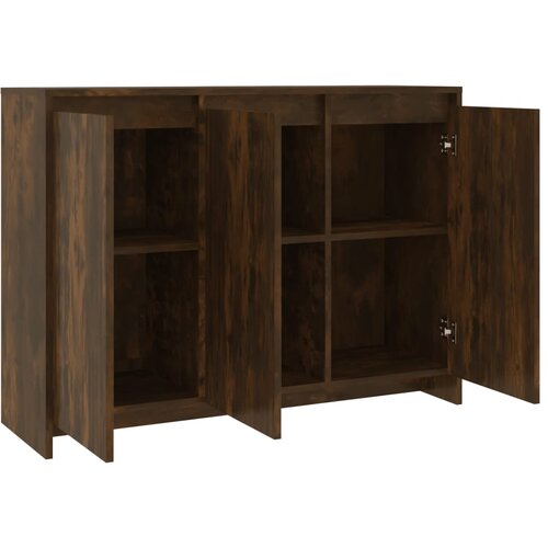  Komoda boja dimljenog hrasta 102x33x75 cm od konstruiranog drva Slike
